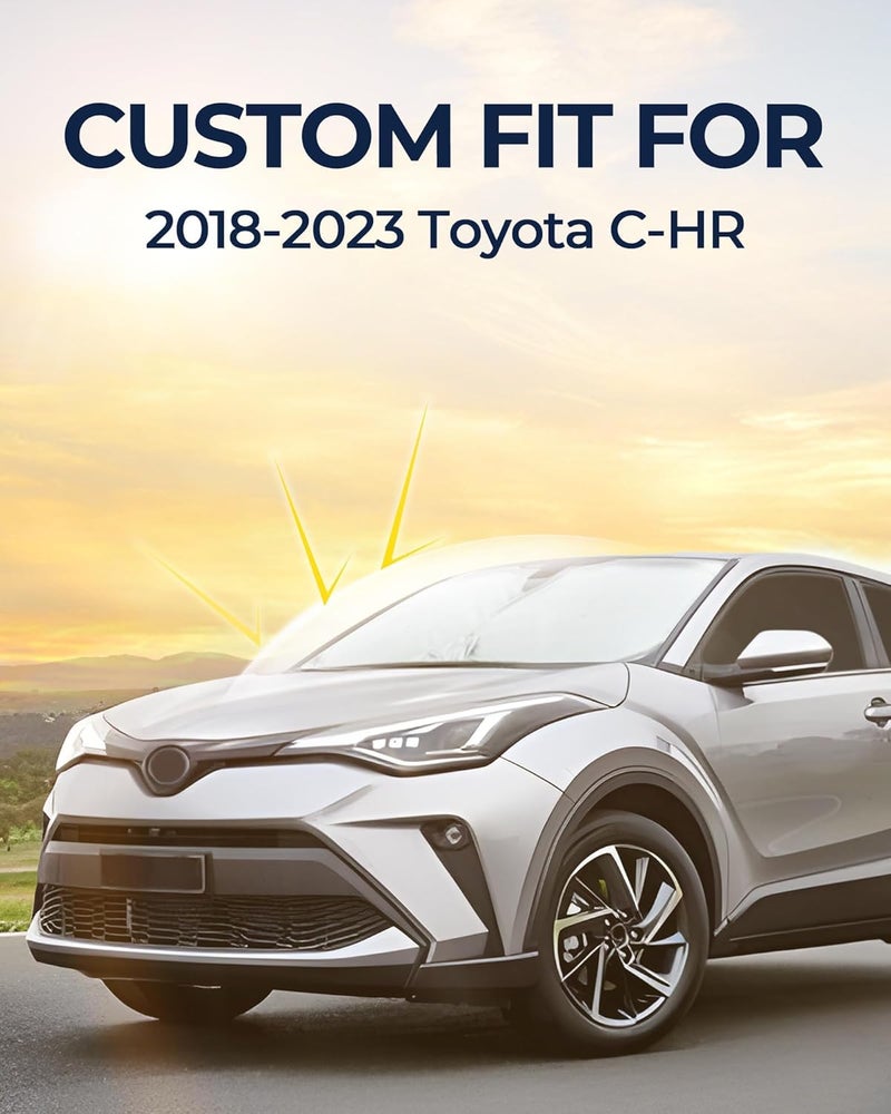 JASVIC for Toyota C-HR 2018-2023 Car Window Shades, 6pcs Privacy Sun Shade Set for Front Windshield Side and Rear Windows, Full Window Covers Keeps Vehicle Cool for Camping Napping - Image 3